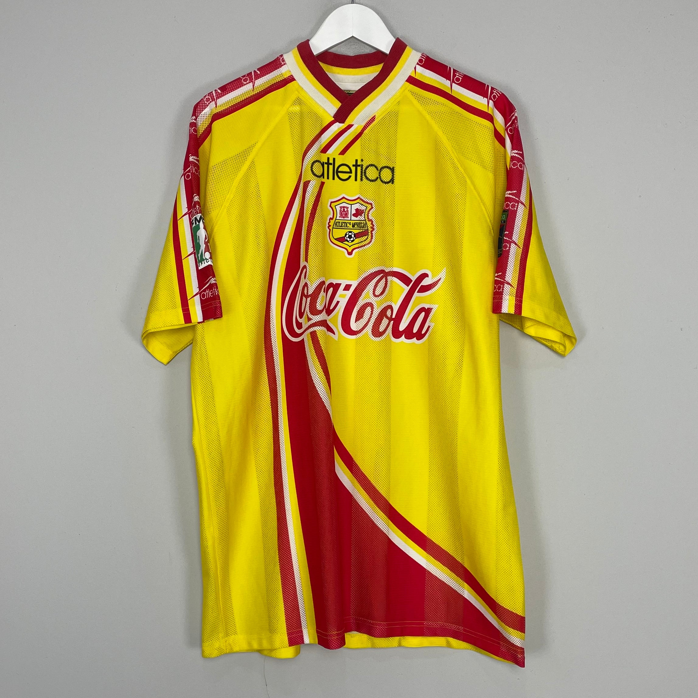 Shop 1998/99 MONARCAS MORELIA HOME SHIRT (XL) ATLETICA, classic football shirts, vintage football shirts & retro soccer jerseys at Cult Kits