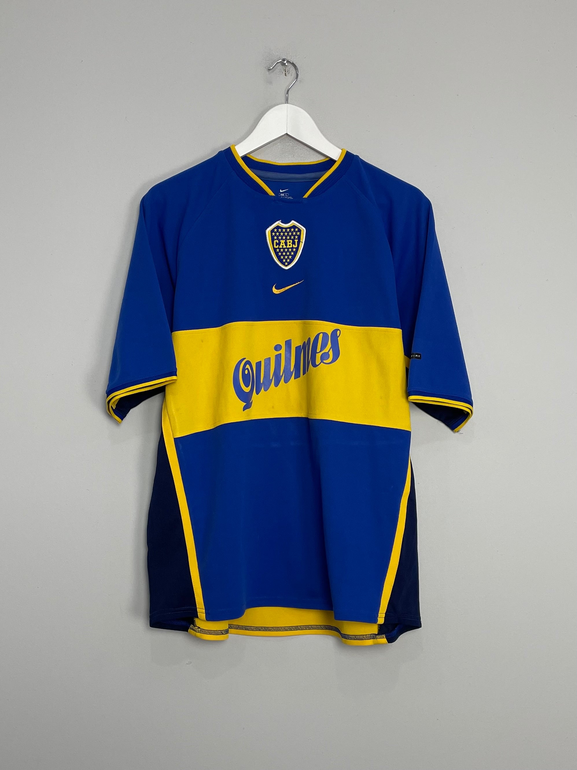 Shop 2001/02 BOCA JUNIORS HOME SHIRT (L) NIKE, classic football shirts, vintage football shirts & retro soccer jerseys at Cult Kits