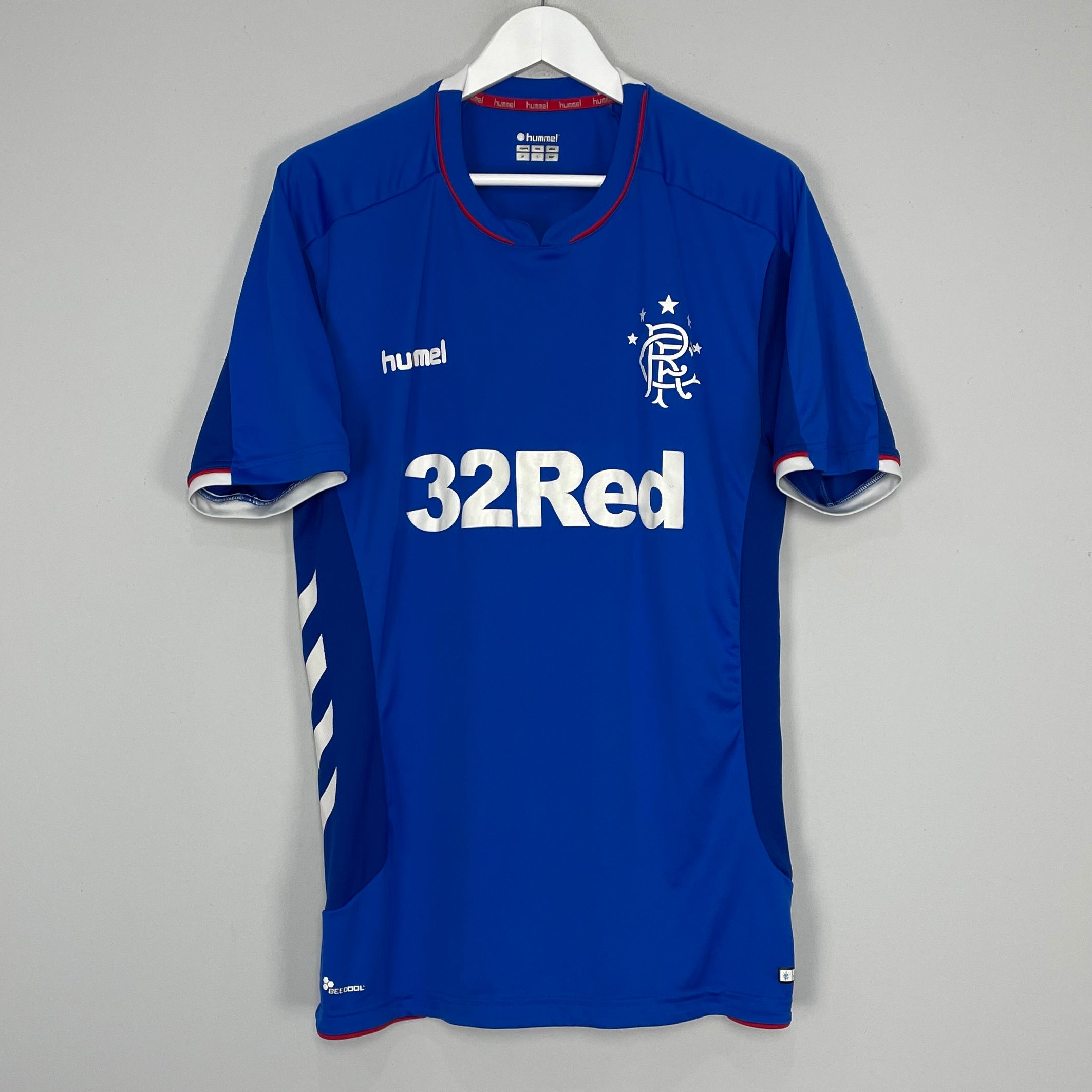 Shop 2018/19 RANGERS HOME SHIRT (XL) HUMMEL, classic football shirts, vintage football shirts & retro soccer jerseys at Cult Kits