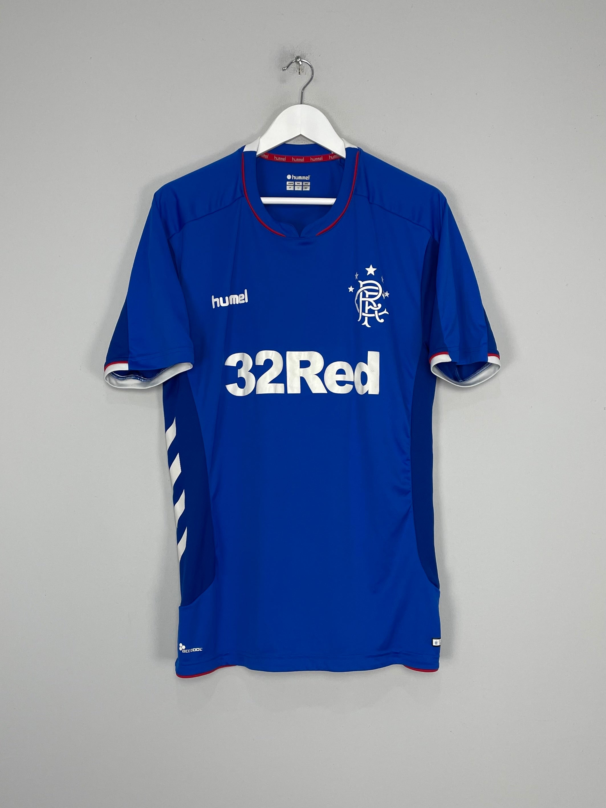 Shop 2018/19 RANGERS HOME SHIRT (XL) HUMMEL, classic football shirts, vintage football shirts & retro soccer jerseys at Cult Kits