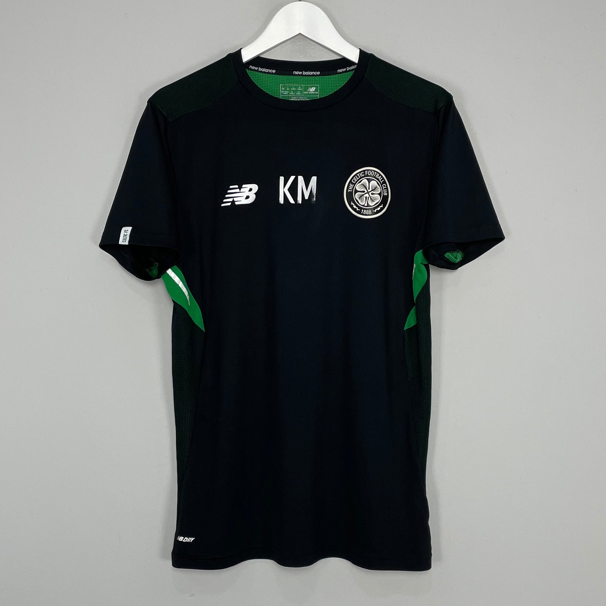 Shop 2015/17 CELTIC 'KM' STAFF ISSUE TRAINING SHIRT (L) NEW BALANCE, classic football shirts, vintage football shirts & retro soccer jerseys at Cult Kits