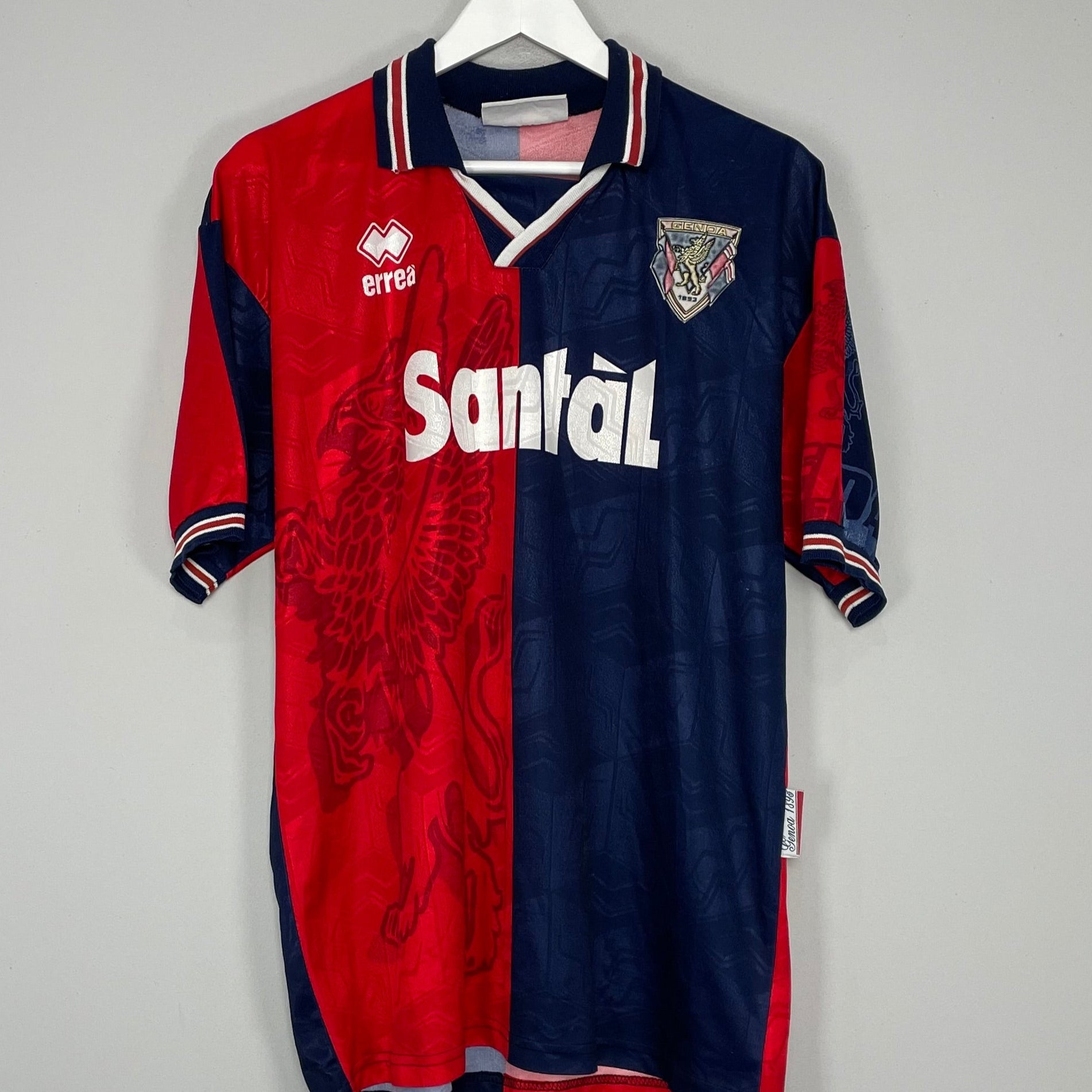 Shop 1996/97 GENOA HOME SHIRT (L) ERREA, classic football shirts, vintage football shirts & retro soccer jerseys at Cult Kits