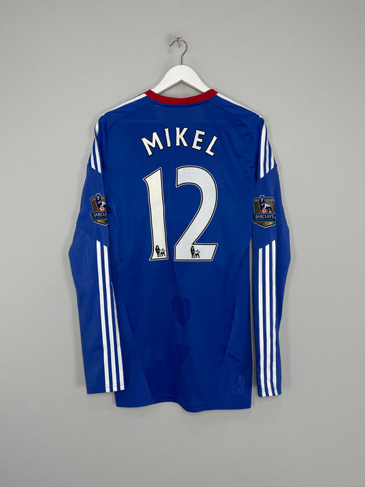 2010/11 CHELSEA MIKEL #17 *MATCH ISSUE* L/S HOME SHIRT (XL) ADIDAS