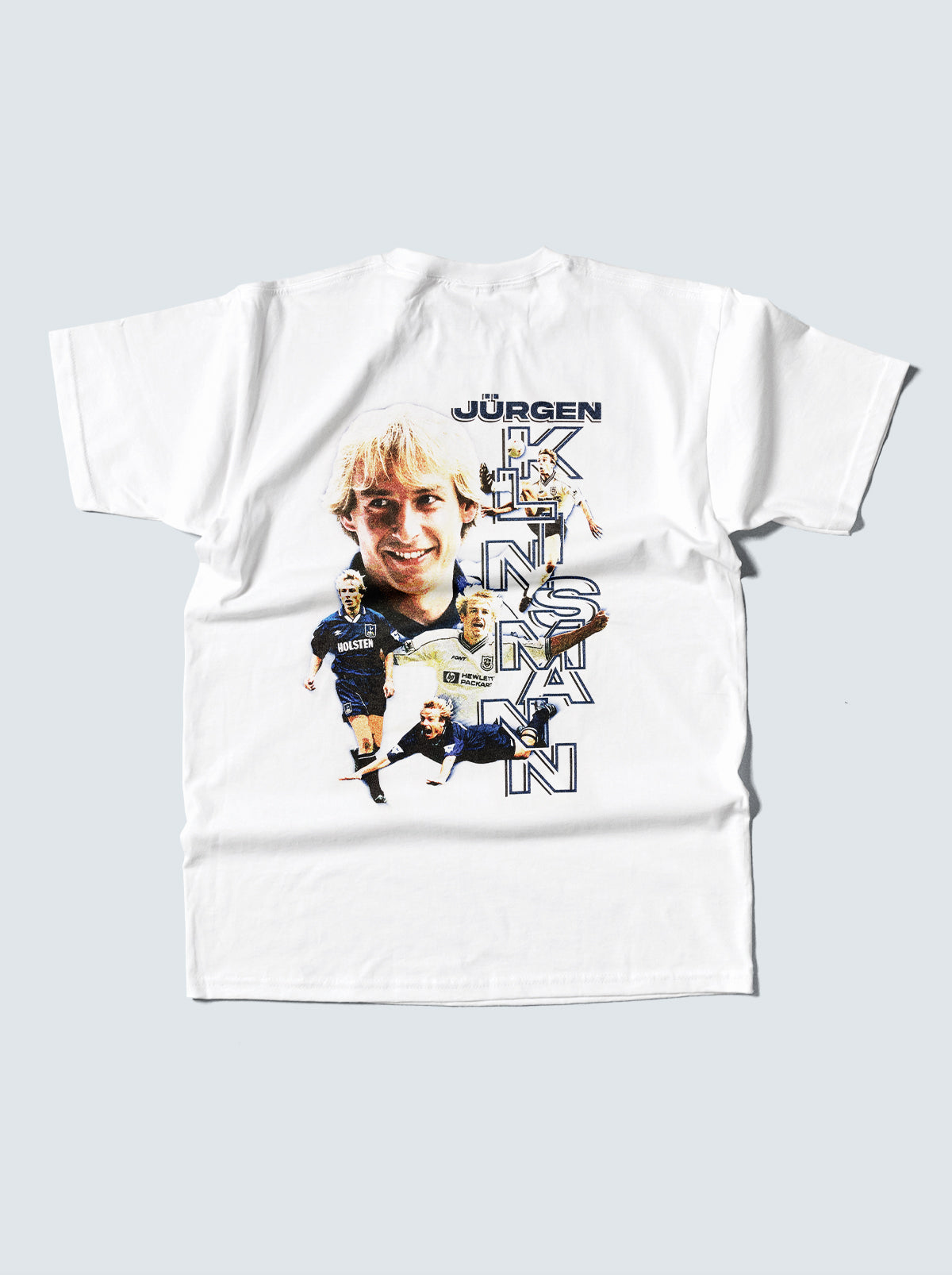 Shop TOTTENHAM HOTSPUR JURGEN KLINSMANN BOOTLEG TEE, classic football shirts, vintage football shirts & retro soccer jerseys at Cult Kits