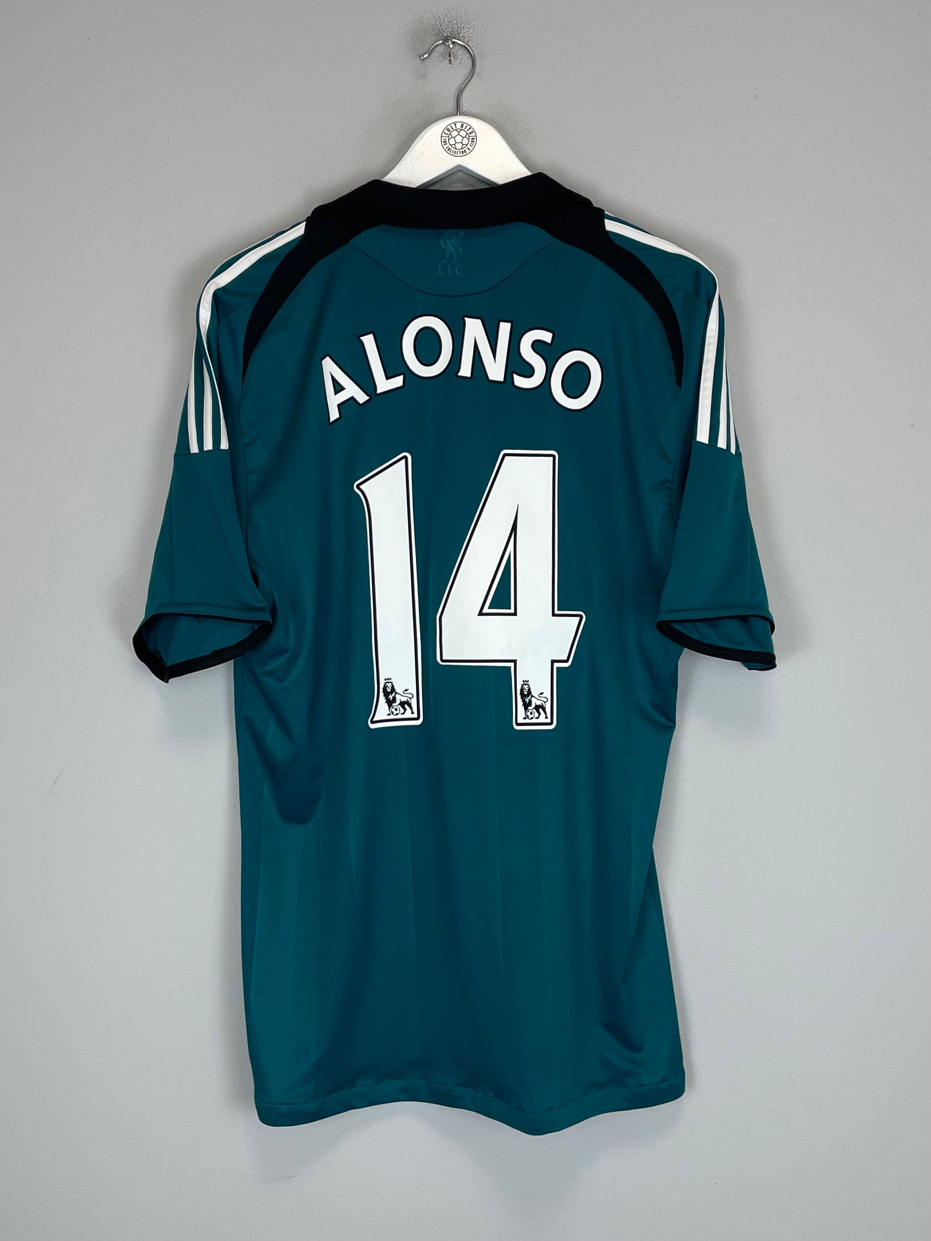 Shop 2007/08 LIVERPOOL ALONSO #14 THIRD SHIRT (L) ADIDAS, classic football shirts, vintage football shirts & retro soccer jerseys at Cult Kits