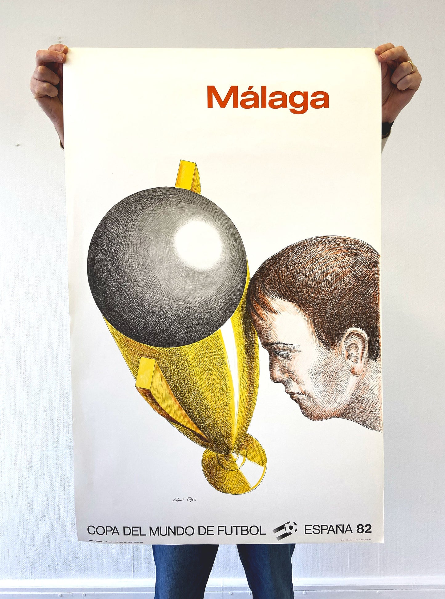 1982 MÁLAGA COPA DEL MUNDO DE FUTBOL ESPANA ORIGINAL PRINT