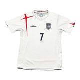 2005/07 England Beckham #7 Home Shirt (L) Umbro