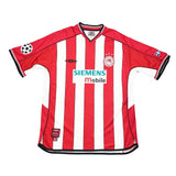 2002/03 Olympiakos Edu Dracena #15 *Match Issue* C/L Home Shirt (XL) Umbro