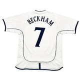 2001/03 England Beckham #7 Home Shirt (L) Umbro
