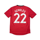 2012/13 Manchester United Scholes #22 Home Shirt (M) Nike