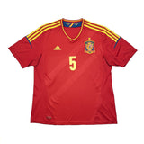 2011/12 Spain Puyol #5 Home Shirt (XL) Adidas
