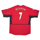2002/04 Manchester United Beckham #7 Home Shirt (XL) Nike