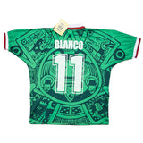 1998 Mexico Blanco #11 *BNWT with Defects* Reissue World Cup Edition Home Shirt (L) ABA Sport