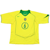 2004/06 Brazil R.Carlos #6 Home Shirt (XL) Nike