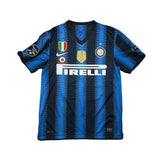2010/11 Inter Milan Milito #22 Home Shirt (M) Nike
