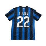 2010/11 Inter Milan Milito #22 Home Shirt (M) Nike