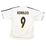 2003/04 Real Madrid Ronaldo #9 *Player Issue* Home Shirt (M) Adidas
