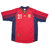 1998/99 Spain Luis Enrique #21 Home Shirt (L) Adidas