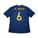 2010/11 Spain A.Iniesta #6 Away Shirt (XL) Adidas
