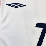 2005/07 England Beckham #7 Home Shirt (M) Umbro
