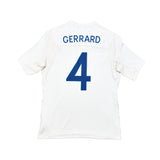 2010/11 England Gerrard #4 Home Shirt (M) Umbro