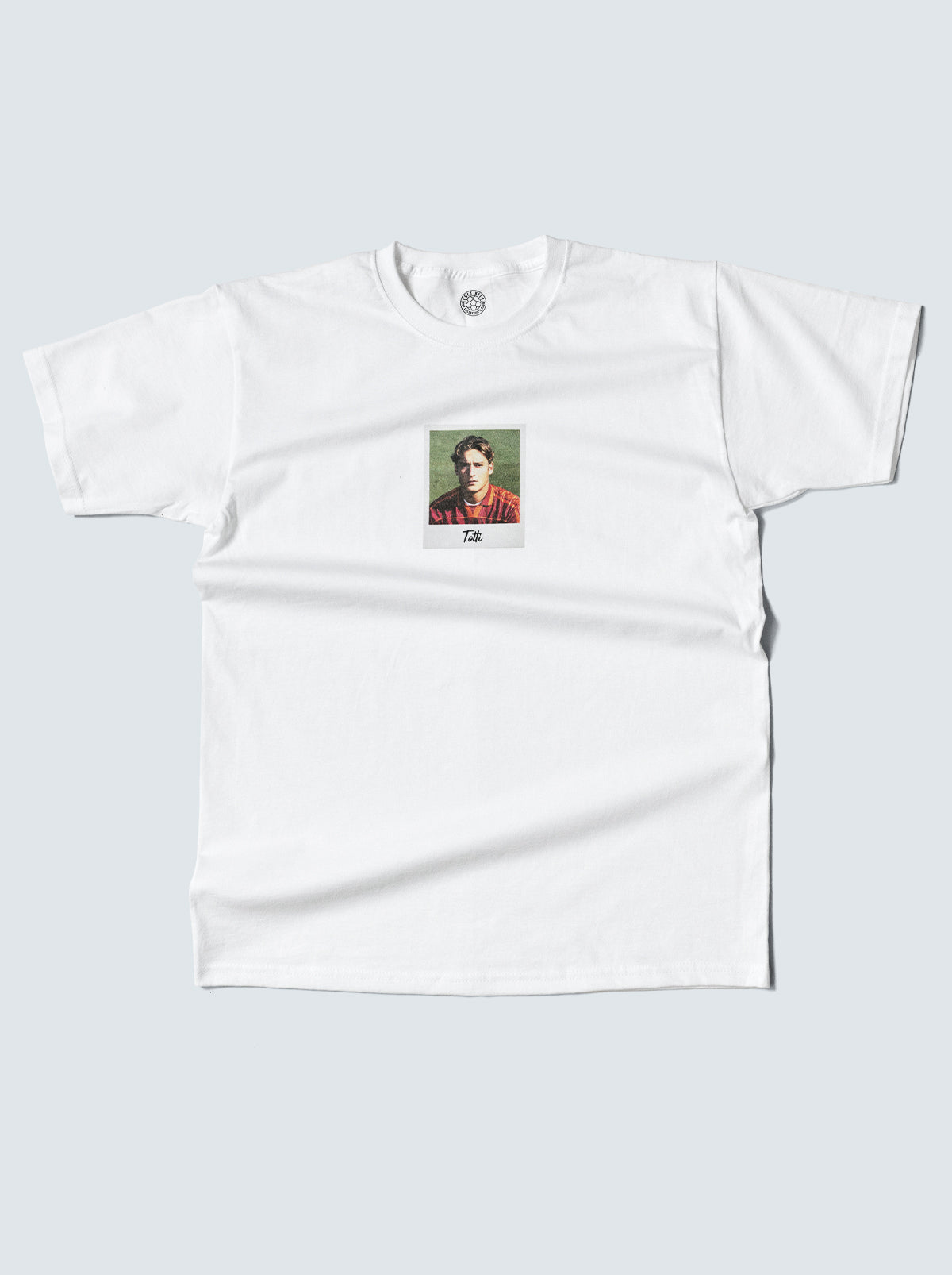 Shop ROMA TOTTI POLAROID TEE, classic football shirts, vintage football shirts & retro soccer jerseys at Cult Kits