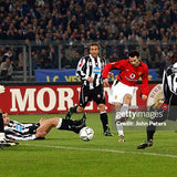 2002/03 JUVENTUS THURAM #21 *MATCH WORN vs MANCHESTER UNITED* L/S HOME SHIRT (L) LOTTO