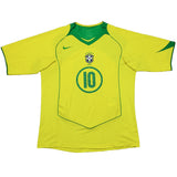 2004/06 BRAZIL RONALDINHO #10 HOME SHIRT (L) NIKE