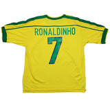 1998/00 BRAZIL RONALDINHO #7 HOME SHIRT (L) NIKE
