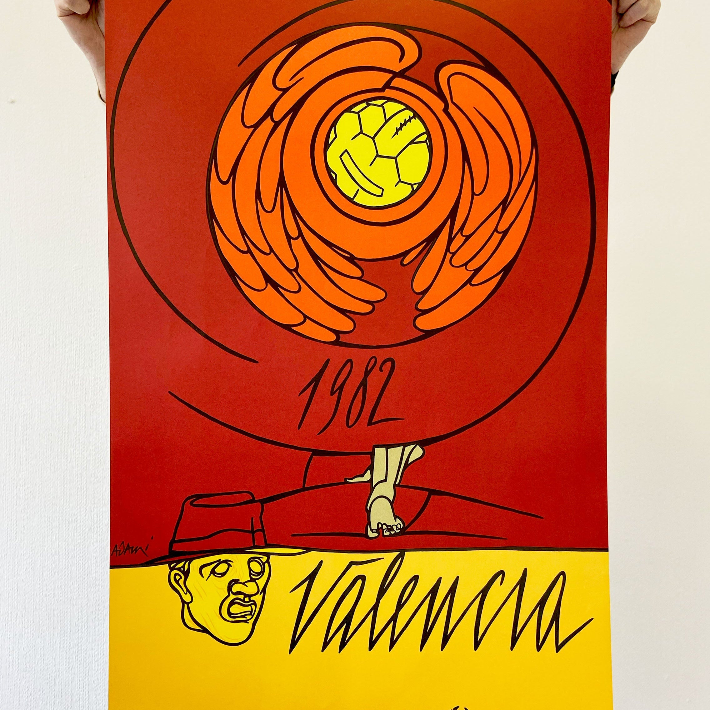 Shop 1982 VALENCIA COPA DEL MUNDO DE FUTBOL ESPANA ORIGINAL PRINT, classic football shirts, vintage football shirts & retro soccer jerseys at Cult Kits