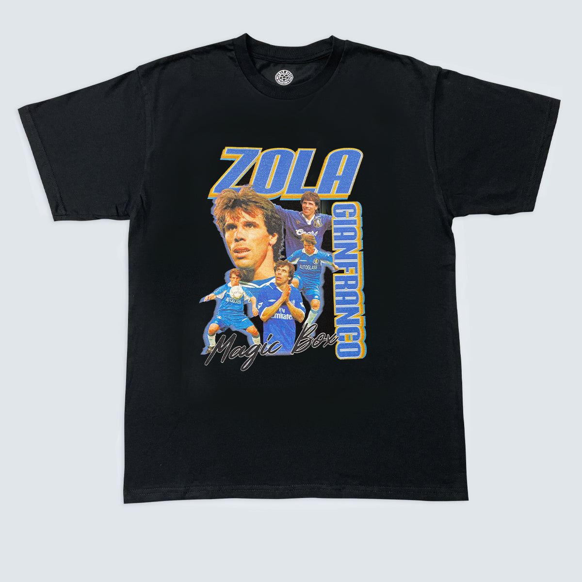 Shop CHELSEA ZOLA BOOTLEG TEE, classic football shirts, vintage football shirts & retro soccer jerseys at Cult Kits