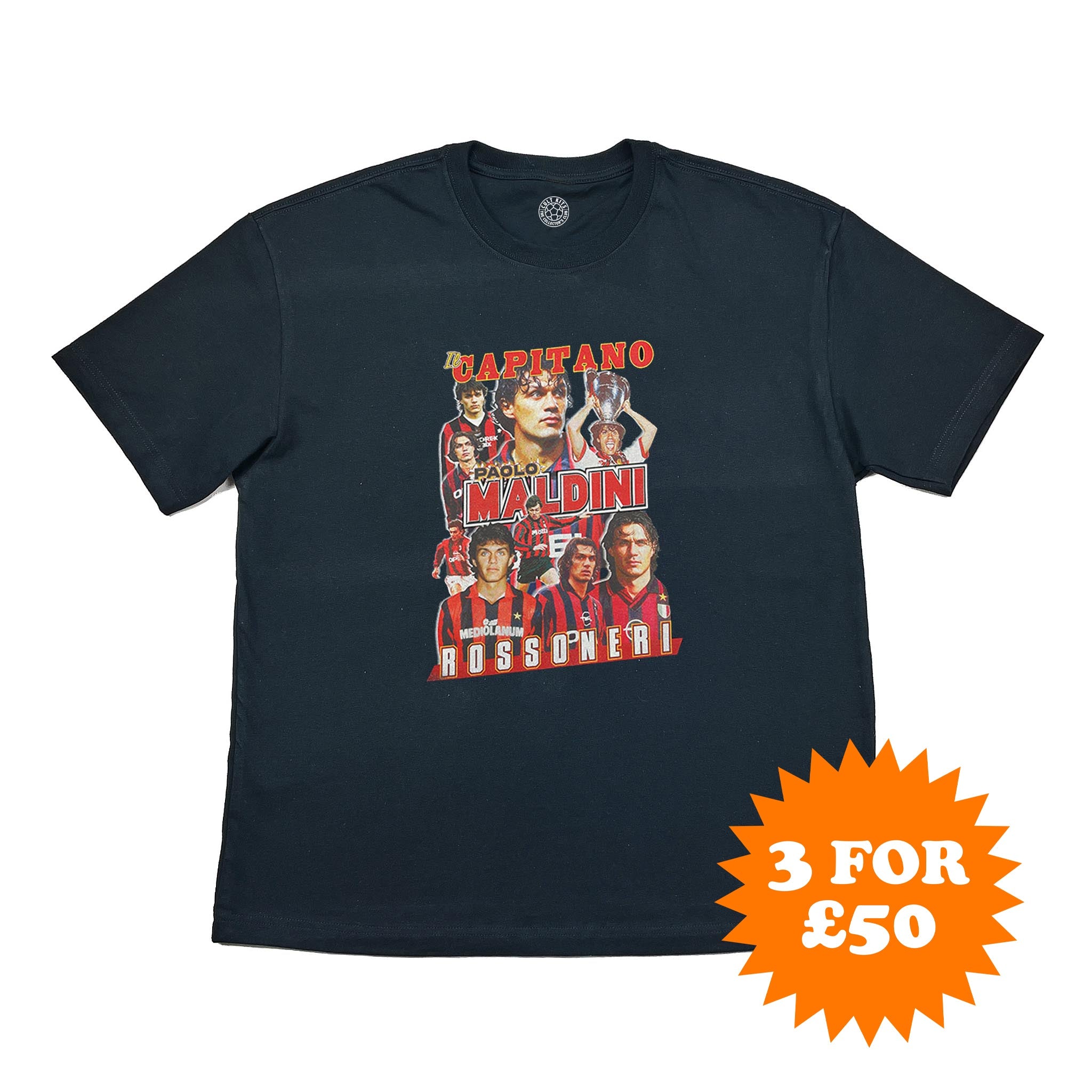 AC Milan Il Capitano Maldini Bootleg Tee - Paulo Maldini T-Shirt available at Cult Kits