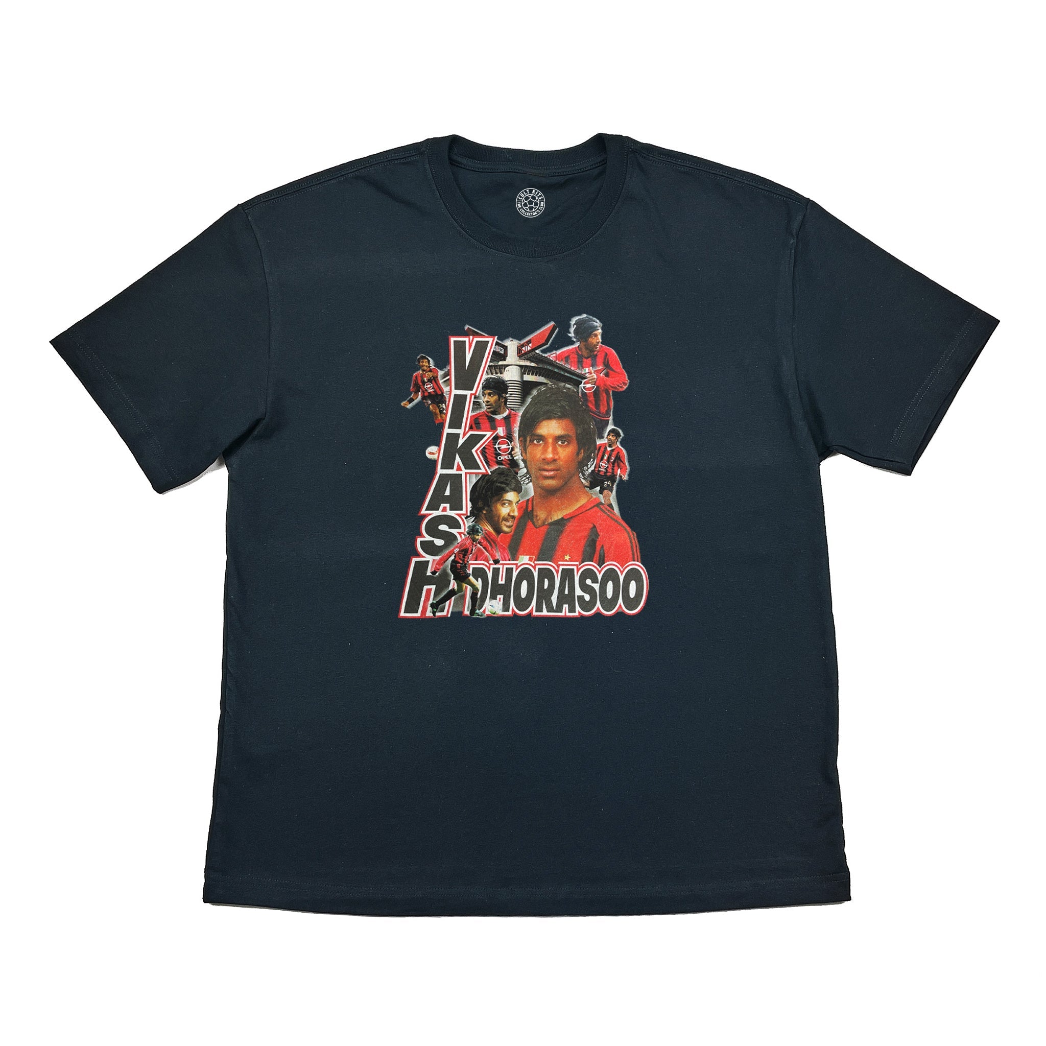 Buy AC Milan Vikash Dhorasoo Bootleg Tee ~ Free worldwide shipping ~ Authentic Vintage Football Shirts from Cult Kits