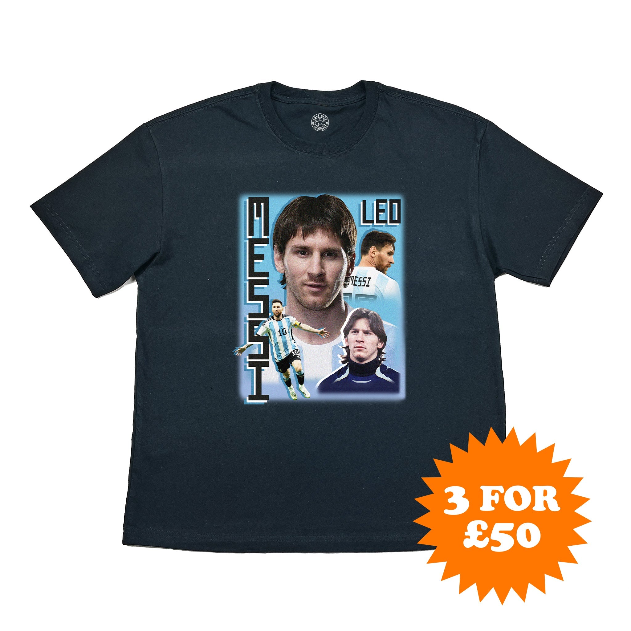 Argentina Messi Bootleg Tee - Argentina Graphic T-Shirt at Cult Kits