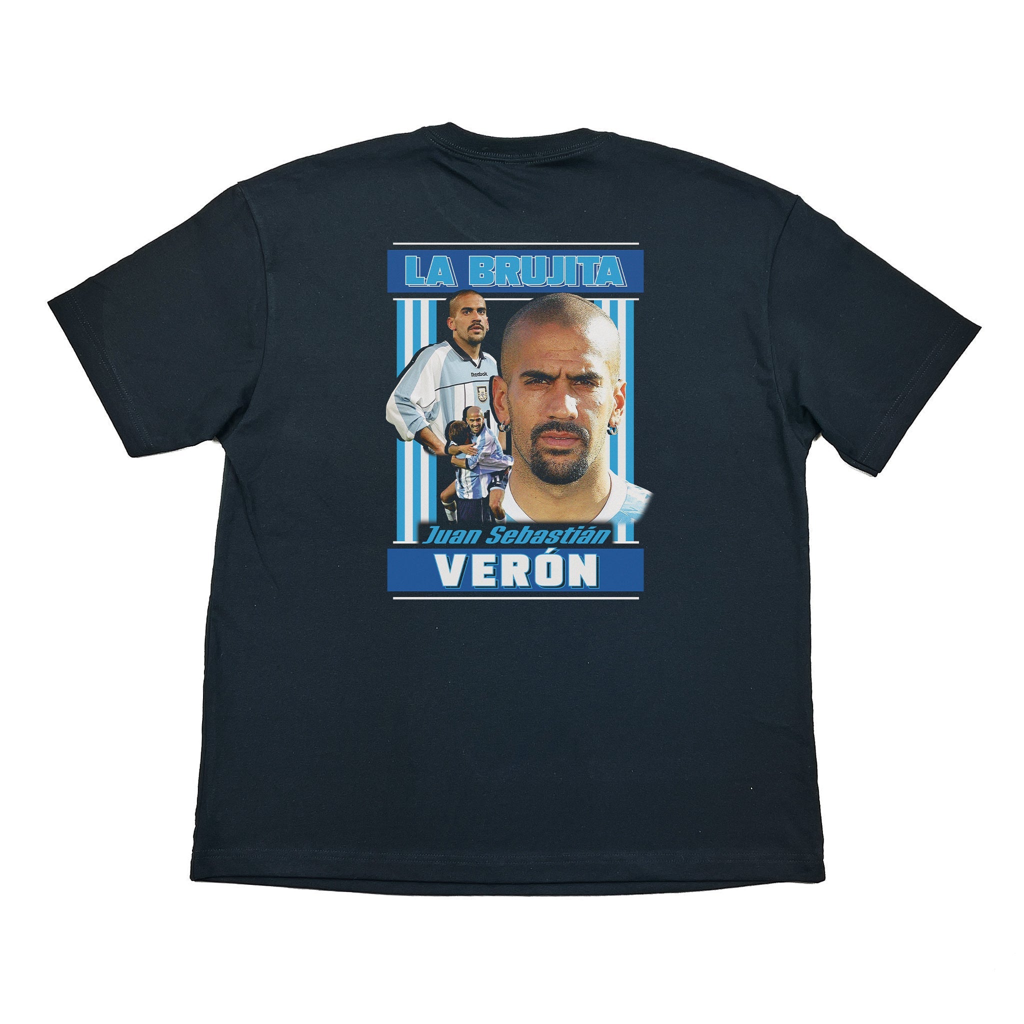 Black Argentina Veron Bootleg Tee - Argentina Legend Graphic T-Shirt