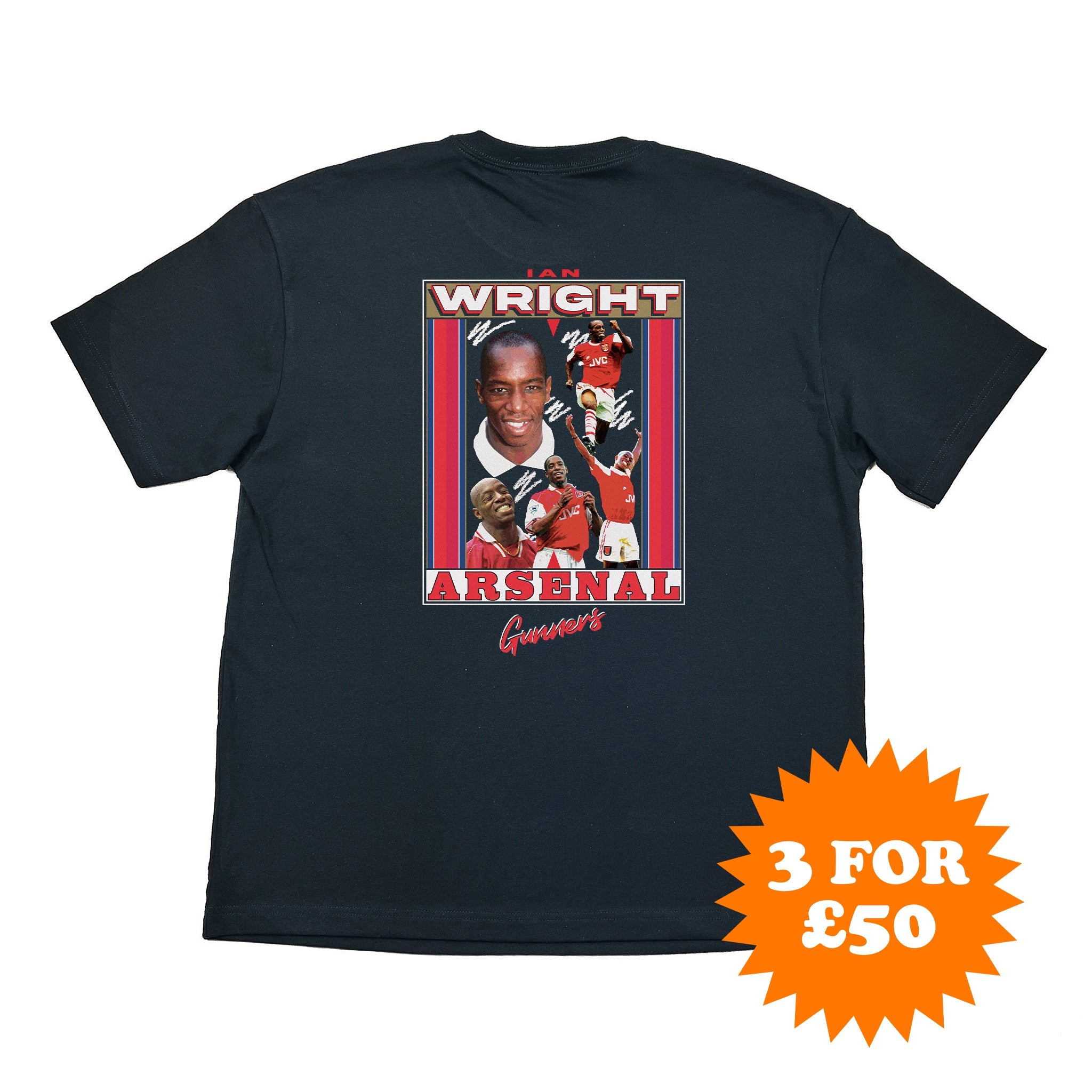 Arsenal Ian Wright Bootleg Tee - Arsenal Legend T-Shirts at Cult Kits