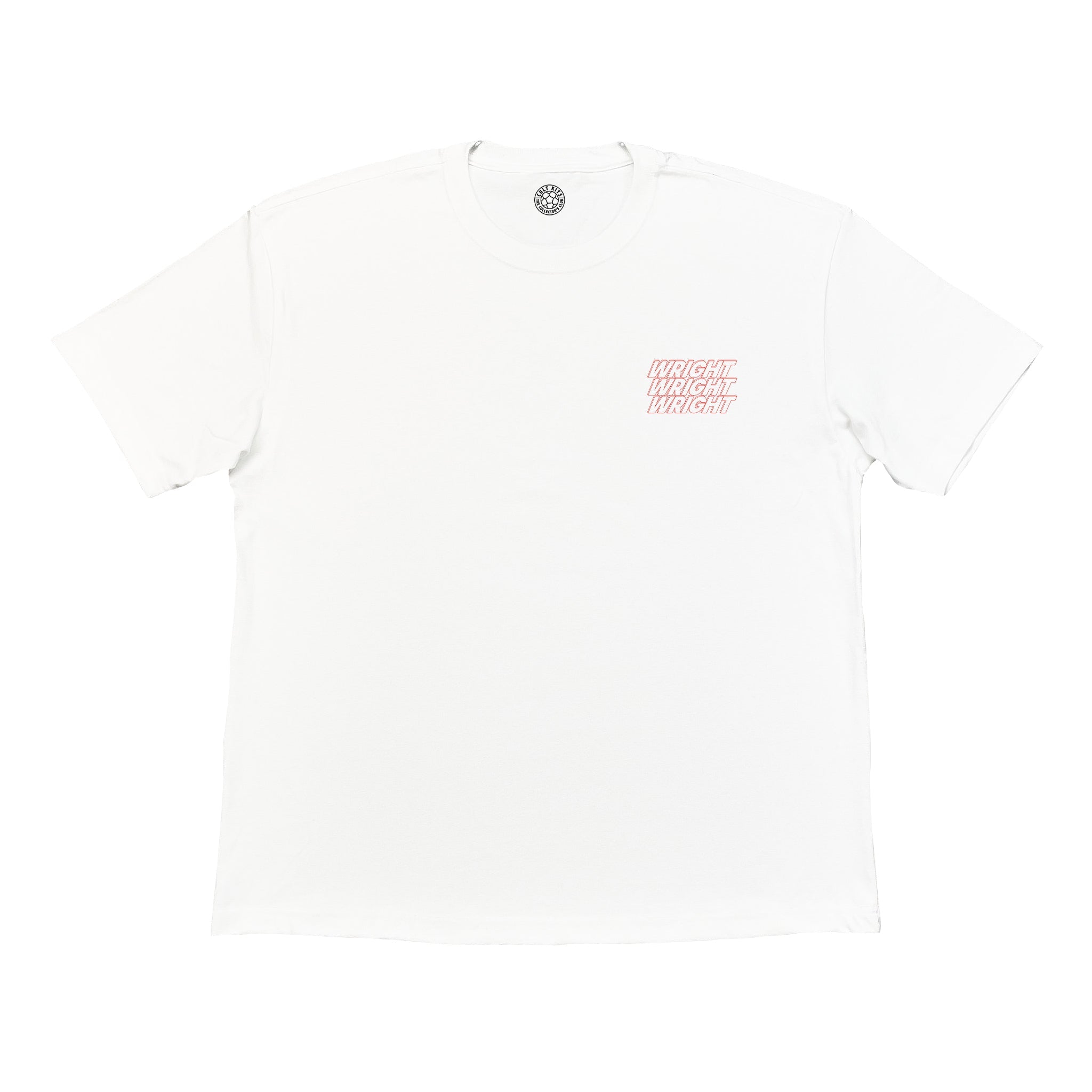 White - Arsenal Ian Wright Bootleg Tee - Arsenal Legend T-Shirts at Cult Kits (front)