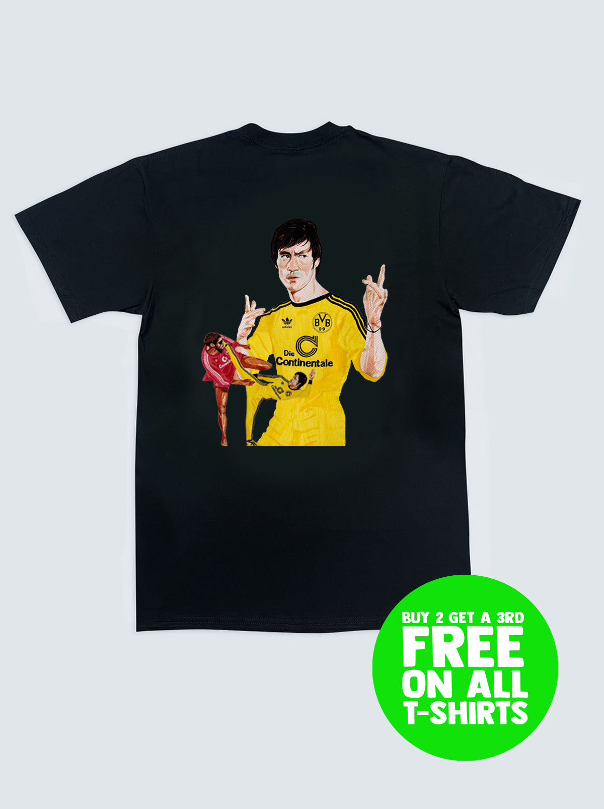 Shop BRUCE LEE HONG KONG POP-UP GRAPHIC TEE, classic football shirts, vintage football shirts & retro soccer jerseys at Cult Kits