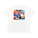 White Double Zindamage Pop-Up Graphic Tee - France Zidane Bootleg available at Cult Kits