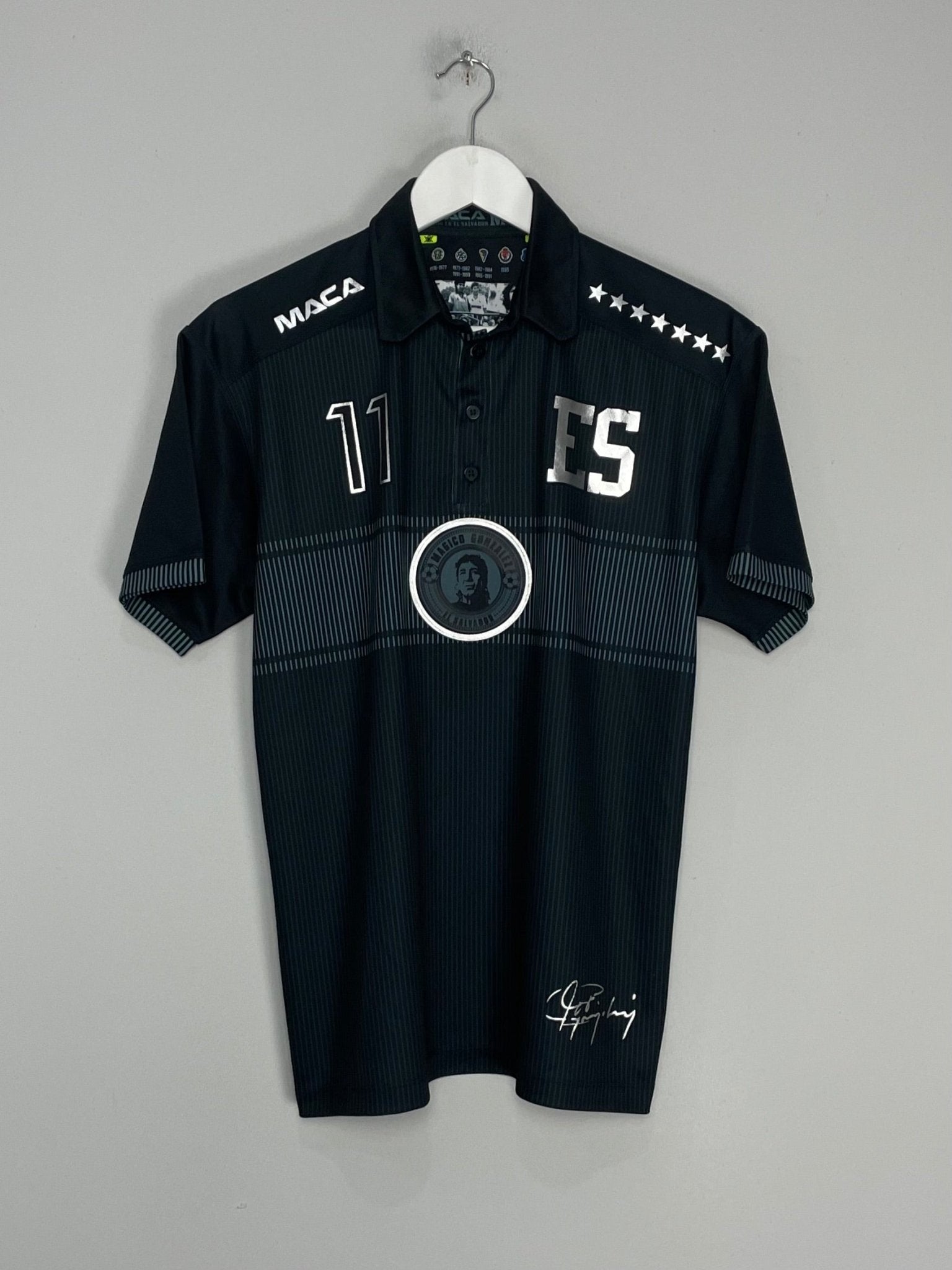 Shop EL SALVADOR MAGICO #11 TRIBUTE SHIRT (S) MACA, classic football shirts, vintage football shirts & retro soccer jerseys at Cult Kits