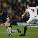 2010/11 SOUTHAMPTON SCHNEIDERLIN #4 *MATCH WORN VS MANCHESTER UNITED* 125 YEAR HOME SHIRT (L) UMBRO