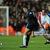 2010/11 SOUTHAMPTON SCHNEIDERLIN #4 *MATCH WORN VS MANCHESTER UNITED* 125 YEAR HOME SHIRT (L) UMBRO