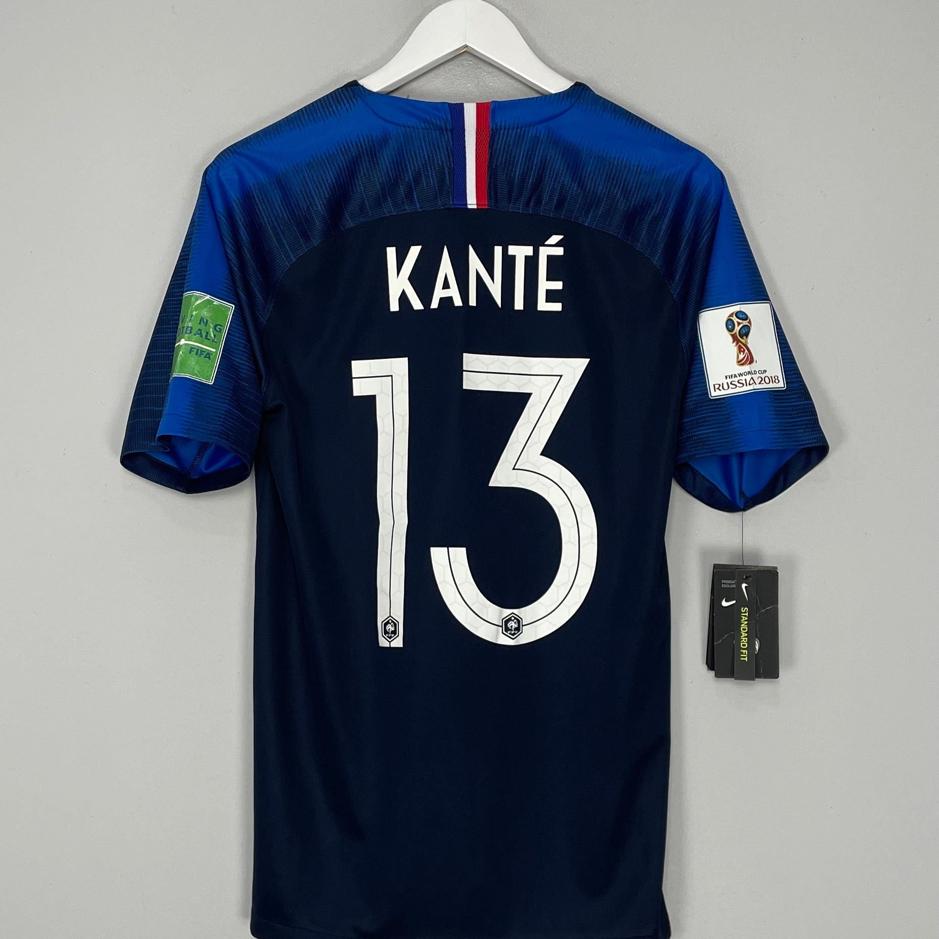 Shop 2018/19 FRANCE KANTE #13 *BNWT* HOME SHIRT (M) NIKE, classic football shirts, vintage football shirts & retro soccer jerseys at Cult Kits