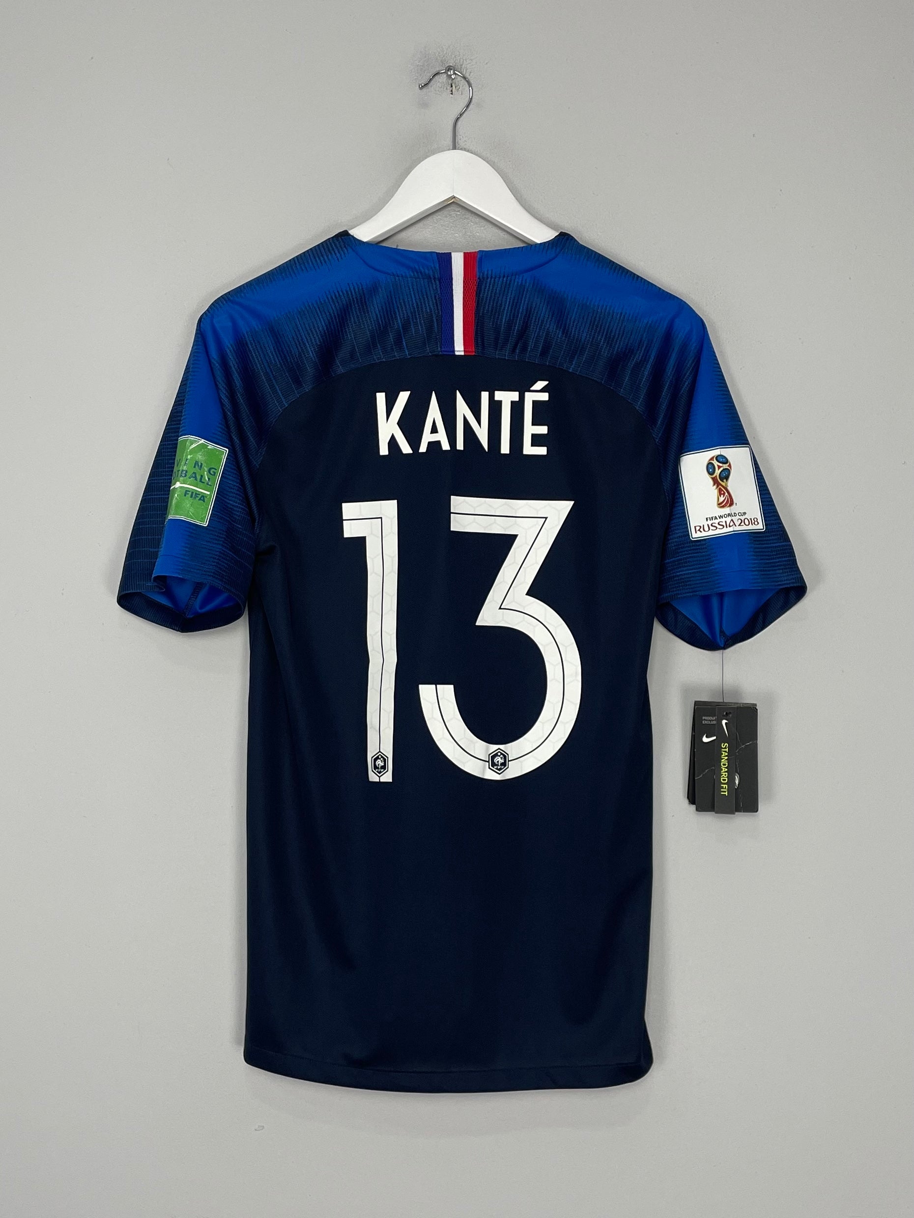 Shop 2018/19 FRANCE KANTE #13 *BNWT* HOME SHIRT (M) NIKE, classic football shirts, vintage football shirts & retro soccer jerseys at Cult Kits