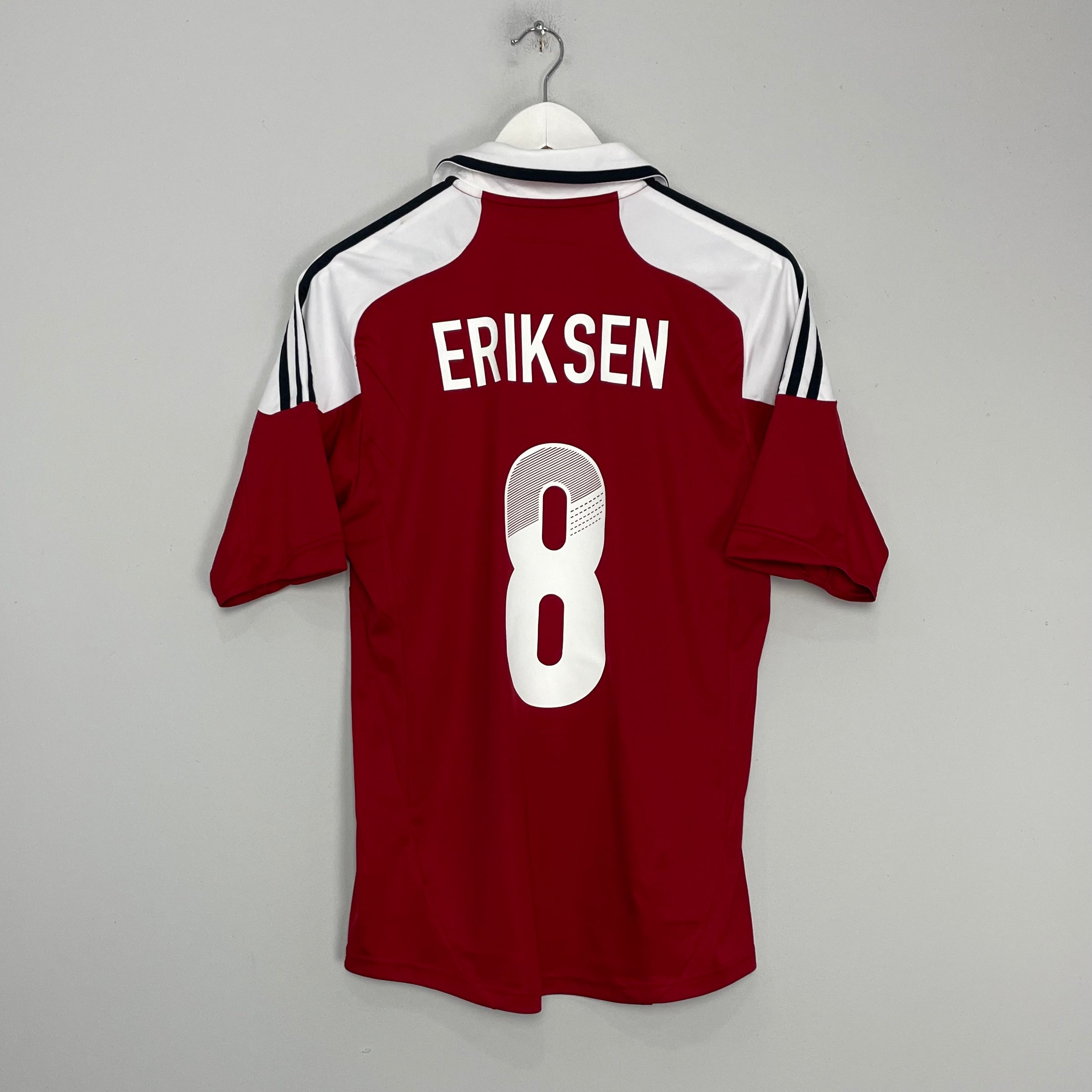 Shop 2012/13 DENMARK ERIKSEN #8 HOME SHIRT (S) ADIDAS, classic football shirts, vintage football shirts & retro soccer jerseys at Cult Kits