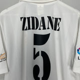 Shop 2001/02 REAL MADRID ZIDANE #5 *CENTENARY* HOME SHIRT (L) ADIDAS, classic football shirts, vintage football shirts & retro soccer jerseys at Cult Kits