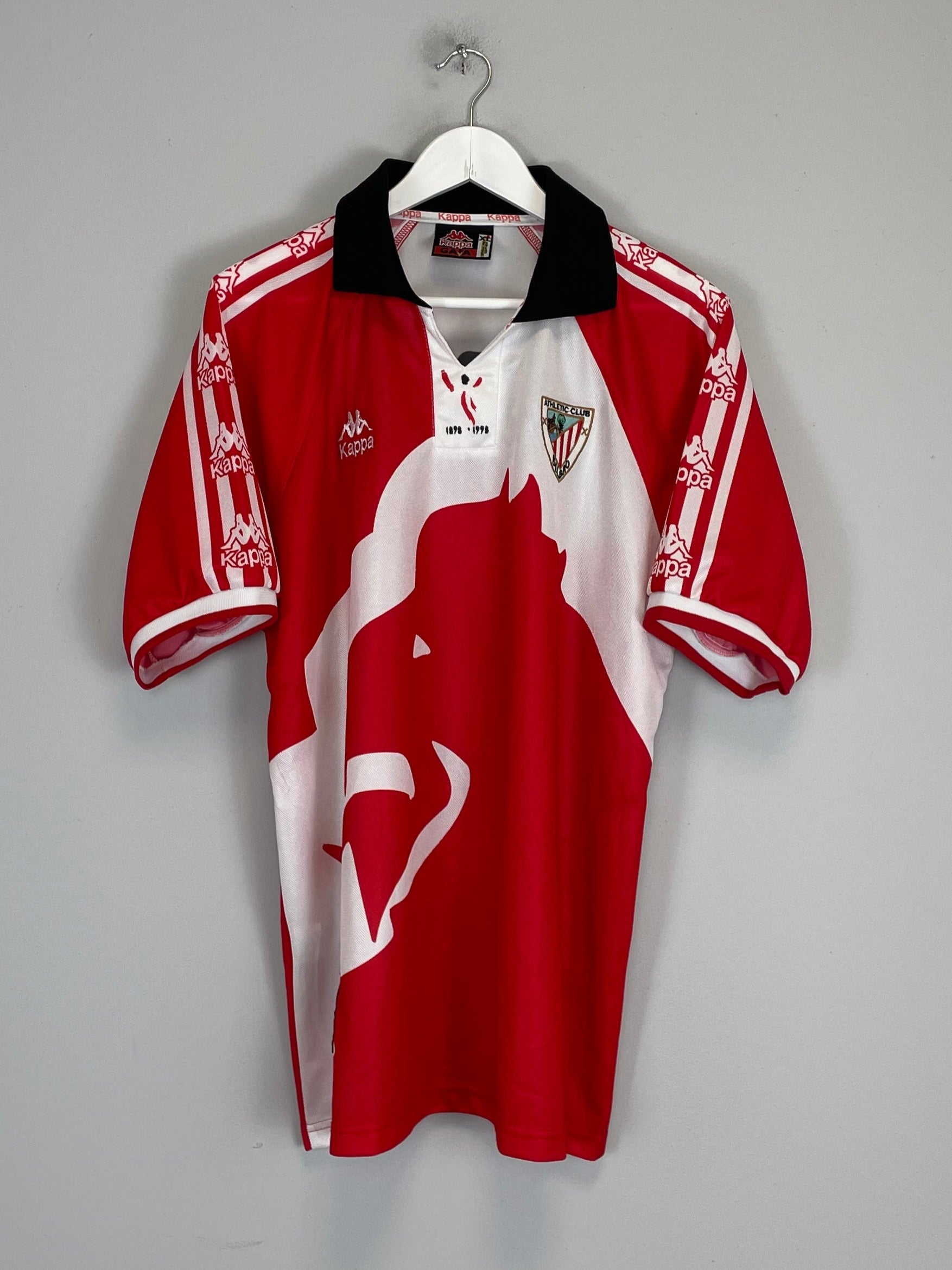 Shop 1997/98 ATHLETIC BILBAO ALKORTA M #4 *CENTENARY* HOME SHIRT (XL) KAPPA, classic football shirts, vintage football shirts & retro soccer jerseys at Cult Kits