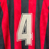 Shop 1994/95 AC MILAN #4 L/S HOME SHIRT (L) LOTTO, classic football shirts, vintage football shirts & retro soccer jerseys at Cult Kits