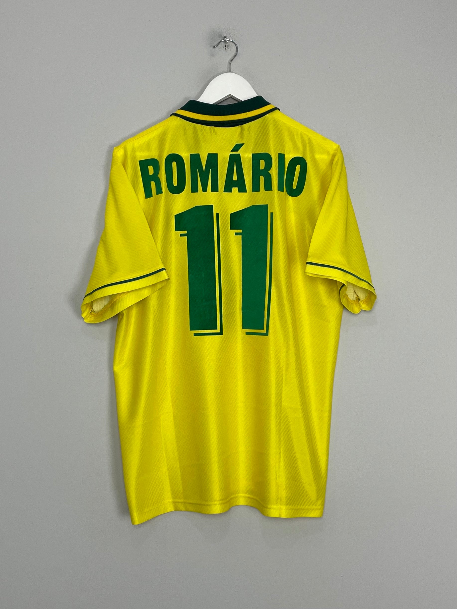 Shop 1994/97 BRAZIL ROMARIO #11 HOME SHIRT (L) UMBRO, classic football shirts, vintage football shirts & retro soccer jerseys at Cult Kits