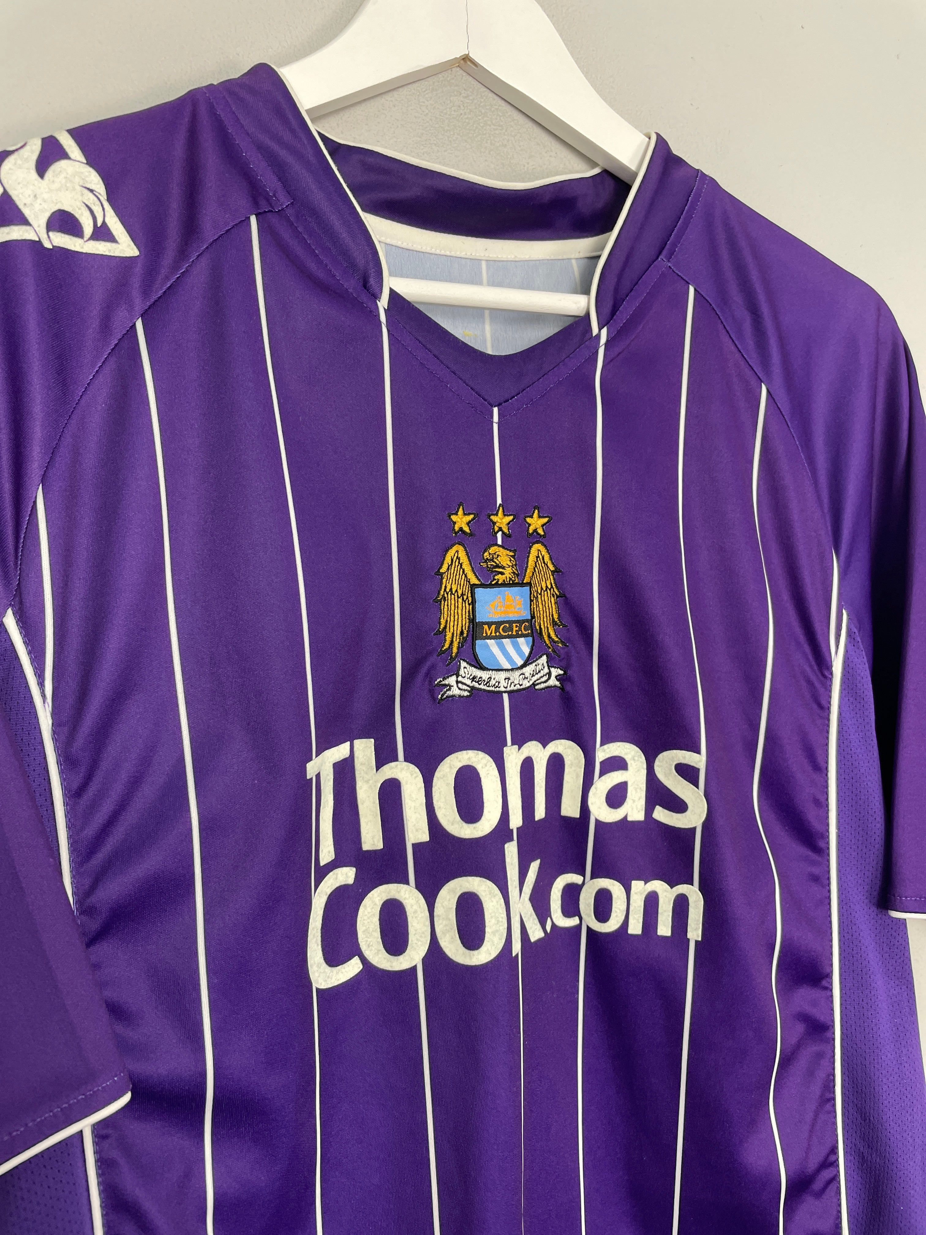 Shop 2007/08 MANCHESTER CITY AWAY SHIRT (XL) LE COQ SPORTIF, classic football shirts, vintage football shirts & retro soccer jerseys at Cult Kits